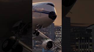 Lufthansa Boeing 747 Over Burj Khalifa in Dubaisubscribe aviation lufthansaviralshort boeing747 [upl. by Alenairam]