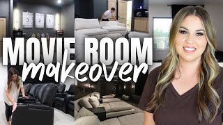 2024 MOVIE ROOM MAKEOVER  MOVIE ROOM TRANSFORMATION 2024  HUGE ROOM MAKEOVER START TO FINISH [upl. by Bunch]