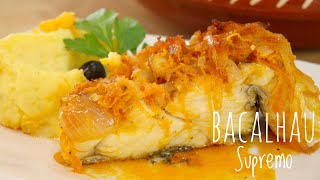 Receita de Bacalhau Supremo no Forno [upl. by Annaeirb231]