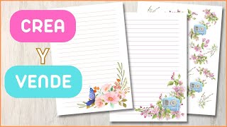 DISEÑA HOJAS RAYADAS para LIBRETA  Cómo hacer HOJAS PERSONALIZADAS en Canva GRATIS para CUADERNO [upl. by Ahseenat]