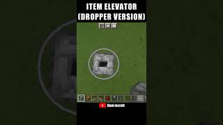 ITEM ELEVATOR DROPPER VERSION TUTORIAL IN MINECRAFT [upl. by Leanna424]