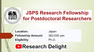 JSPS Postdoctoral Fellowship [upl. by Alethea]