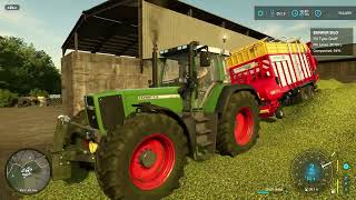 FS22  COURT FARM 116  LIFTING GRASS WITH THE DEMO WAGON PART 2 [upl. by Enitsyrhc]