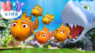 Five Little Fishies 🐠 Counting amp Numbers Songs for Toddlers  HeyKids  Nursery Rhymes [upl. by Hekker934]