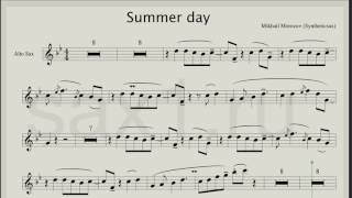 Syntheticsax  Summer Day Score for alto Sax Alto [upl. by Read223]