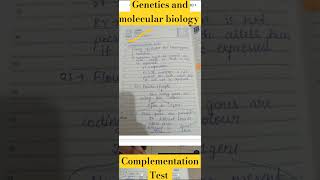 Complementation TestGenetics and Molecular BiologyAktuAitmviral ytshortsshortstrendingnotes [upl. by Drofub895]