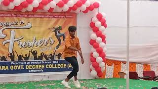 solo dance  freshers party  prashanth dancer🔥🔥 Tara Degree college [upl. by Tab]