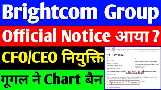 BCG share latest update Official Notice आया   BCG share news  Brightcom Group share latest news [upl. by Ridgley51]