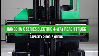 See the X Series Electric FourWay Reach Truck in Action [upl. by Nnayhs]