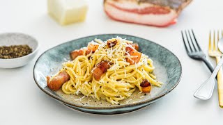 Spaghetti Carbonara Przepis prosto z Rzymu 🇮🇹 Kuchnia włoska z Polsce 🍝 [upl. by Rossing109]