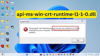 How to fix Apimswincrtruntimel110dll file missing [upl. by Dnalyaw331]