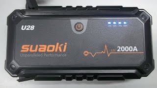 Product Review Suaoki U28 2000A Peak Jump Starter Pack  IT ROCKS [upl. by Drarreg]