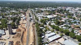 Wangaratta Railway Station Flyover  Inland Rail Project [upl. by Dareen]