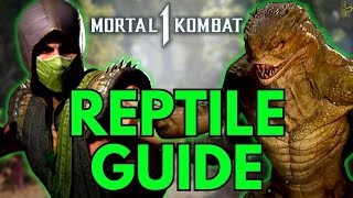 Reptile Character Tutorial and Combo Guide in Mortal Kombat 1 [upl. by Ettenaej]