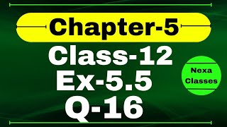 Class 12 Ex 55 Q16 Math  Differentiability  Q16 Ex 55 Class 12 Math  Ex 55 Q16 Class 12 Math [upl. by Erdnaxela]