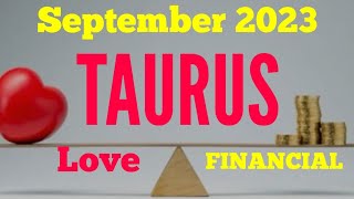 TAURUS September  Love amp Financial [upl. by Hairym]