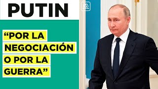 Negociación o guerra Las declaraciones de Putin en conversación con Macron [upl. by Akihsan]