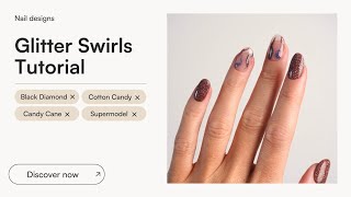 Glitter Swirls Tutorial  Dipping Powder Nail design  DOONAILS EN [upl. by Genie]