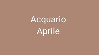 Acquario Aprile 2024 [upl. by Ahsaet]