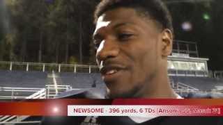 Ansonias Arkeel Newsome breaks CTs all time rushing record [upl. by Isayg172]