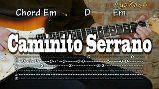 Caminito Serrano  Tab amp Chords Guitar lesson como tocar レッスン  урок табулатуры [upl. by Sutniuq]