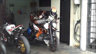 2011 KTM 990 Supermoto R test ride [upl. by Winnifred14]