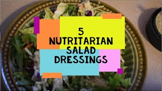 5 Nutritarian Salad Dressings 🥗  PLANTBASED SOS FREE [upl. by Kaufman772]