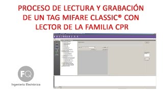 Lectura y grabación de un tag MIFARE Classic® con programa CPR START [upl. by Uolymme612]