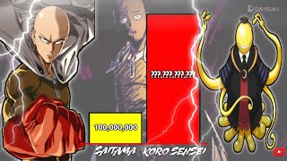 Saitama VS Koro Sensei Power Levels [upl. by Garald354]