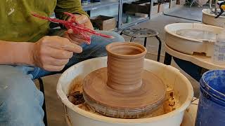 How to make a lidded jar on the potters wheel part 1 [upl. by Rebmik]