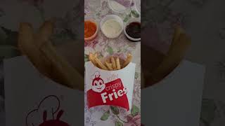 famous jollibee crispy fries short shorts food foodlover famousfood foodblogger foodie [upl. by Nivel]