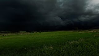 Dark Thunderstorm Approaching Over Valley  Calm Before the Storm Ambience  3 HOURS [upl. by Aihsekin]