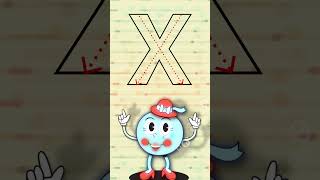 How to write Letter X I Letter Tracing alphabet X for Kids I Cartoon animation kidslearning kids [upl. by Epillihp7]