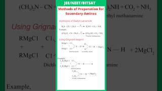 Hydrolysis of Dialkyl cyanamide  Using Grignard reagent  preparation of secondary amines JEENEET [upl. by Ataeb]