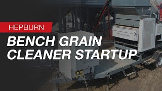 Bench Market Grain Cleaner Startup  Hepburn  Flaman Grain Systems [upl. by Enoyrt96]