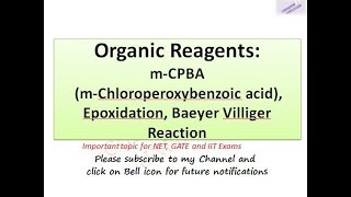 m Chloroperoxybenzoic acid Epoxidation Baeyer Villiger Reaction [upl. by Sirk]