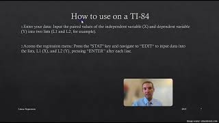 Unit 102 Linear Regression on TI84 [upl. by Naejarual393]