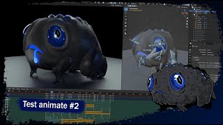 Test blender animation Blubbering Toad 3D from LimbusCompany learning animation 2 [upl. by Bekki]