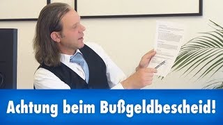 Achtung beim Lesen des Bußgeldbescheides [upl. by Eelyrag]