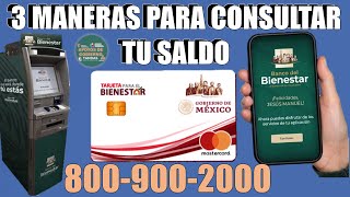 🚨😱¡¡3 MANERAS PARA CONSULTAR EL SALDO DE TU TARJETA DEL BANCO DEL BIENESTAR😱🚨 [upl. by Aedrahs]