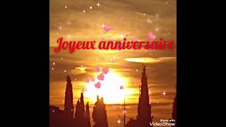 HAPPY BIRTHDAYJolie carte virtuelle danniversaire joli coucher de soleil [upl. by Asia]