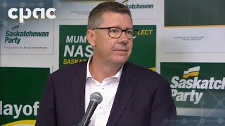 Scott Moe speaks with reporters as Saskatchewan election begins – October 1 2024 [upl. by Nail]