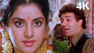 Aadmi Zindagi Aur Ye Atma  4K Vishwatma Video Song  Sunny Deol amp Divya Bharti Song  Mohd Aziz [upl. by Gnod809]