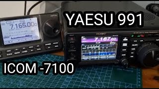 ICOM IC7100 with YAESU FT991A [upl. by Lemuela]