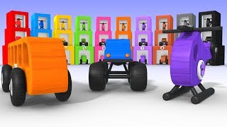 Learn Numbers with Color Trucks and Buses  Numbers Collection for Children [upl. by Seluj]