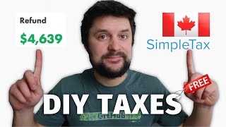 FILE TAXES ONLINE in Canada 2021 for FREE Easy Step By Step Tutorial [upl. by Nosliw]