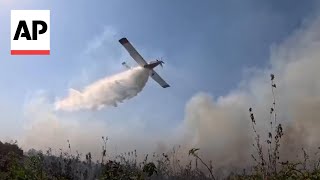 Firefighters and locals battle fires in Brazil’s Pantanal wetlands [upl. by Rufe194]