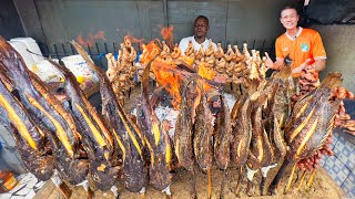 Street Food in Côte d’Ivoire 🇨🇮 Insane VERTICAL BBQ in Abidjan West Africa [upl. by Gallager918]