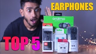 Top 5 Earphones Under 1000 Rupees  Malayalam 😍💖 [upl. by Sinnej]