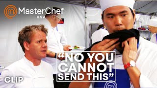 Lynn Messes Up Plating  MasterChef USA  MasterChef World [upl. by Tihw]